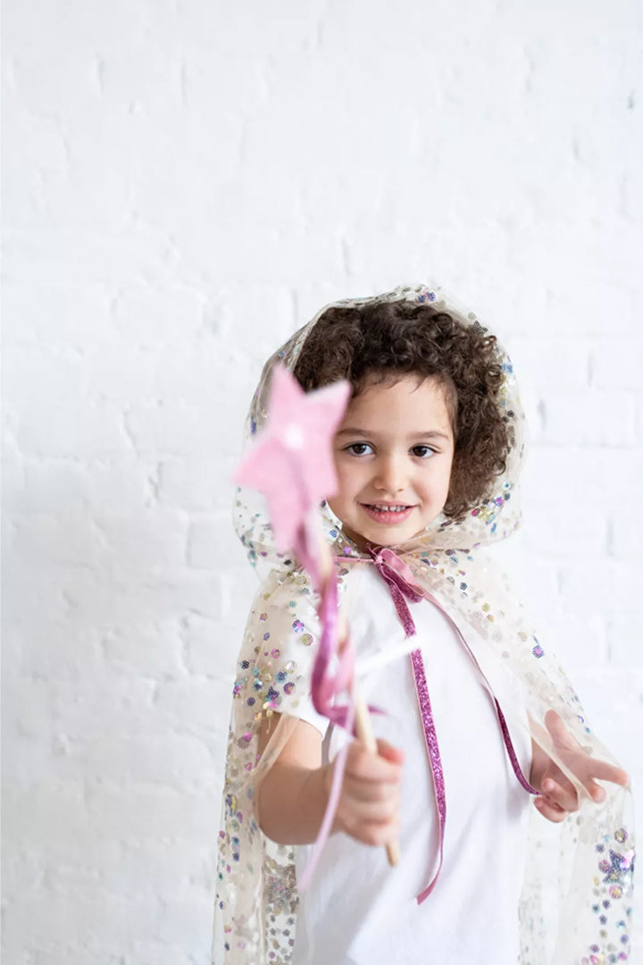 Enfant avec Ratatam Baguette magique wand pailletée - Rose