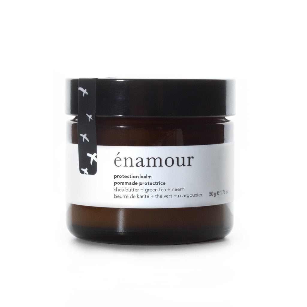 Énamour Montréal Québec Canada pommade protectrice pour bébés naturelle faite à la main shea butter green tea thé vert beurre de karité protecting balm cream crème cold cream froid hiver winter skin products produits pour la peau
