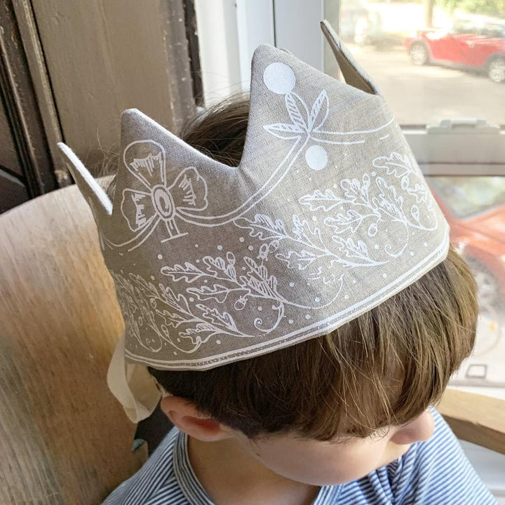Linen Crown - White