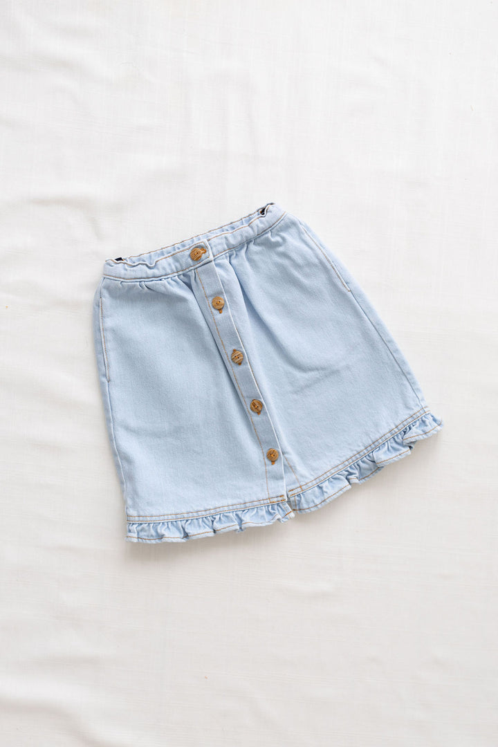 Midi Skirt - Light Wash Denim