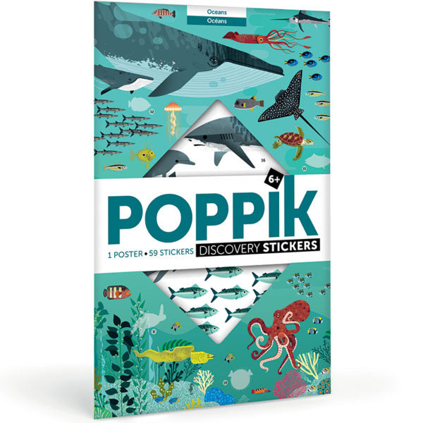 Discovery Poster + Removable Stickers - Oceans