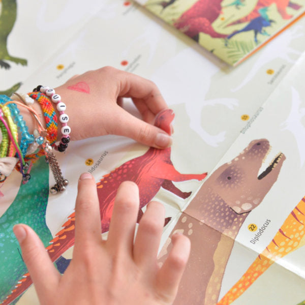 Discovery Poster + Removable Stickers - Dinosaurs