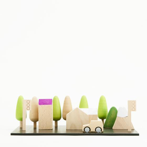Jouet Maquette de ville en bois