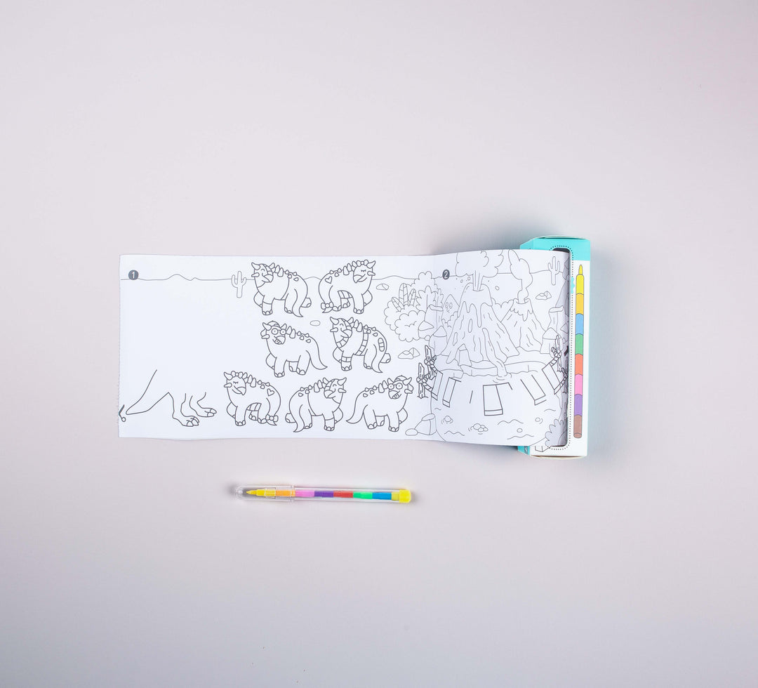 Omy montreal quebec canada jeux de poche pocket games dinos coloriage dessin enfants kids drawing coloring