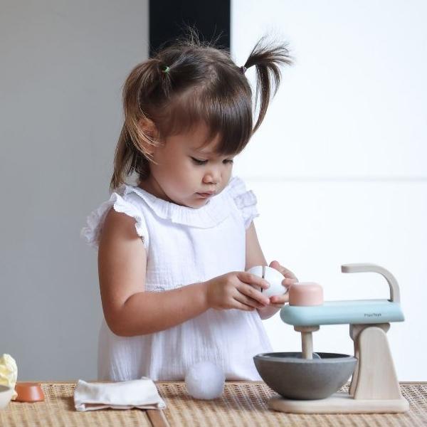 plan toys stand mixer set kid de pâtissier 3624