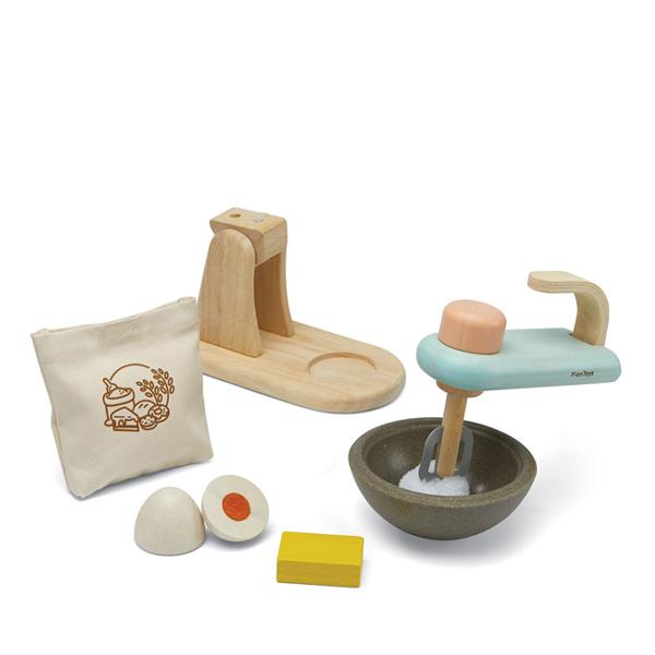 plan toys stand mixer set kid de pâtissier 3624