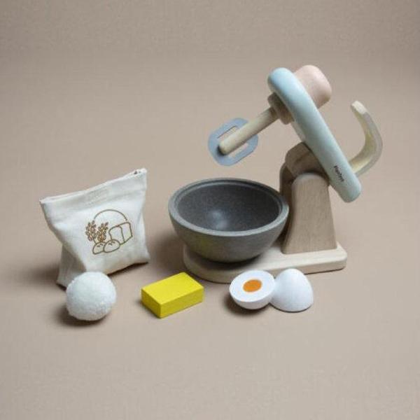plan toys stand mixer set kid de pâtissier 3624