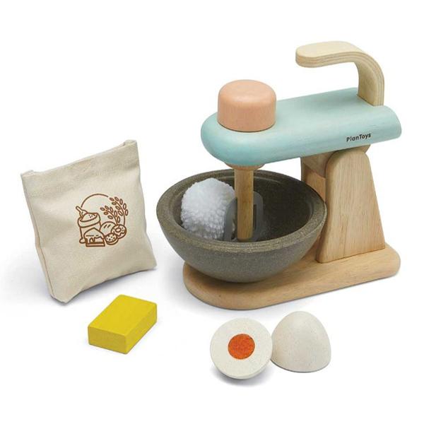 plan toys stand mixer set kid de pâtissier 3624