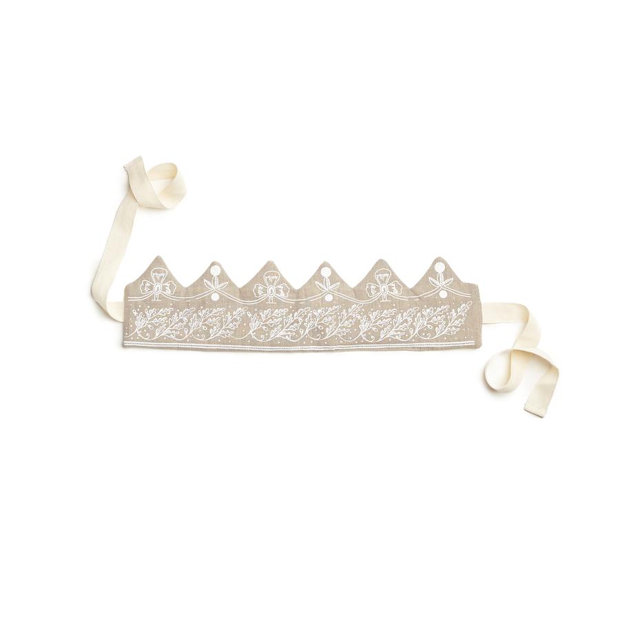Linen Crown - White