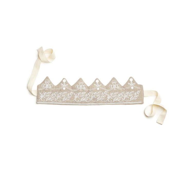 Linen Crown - White