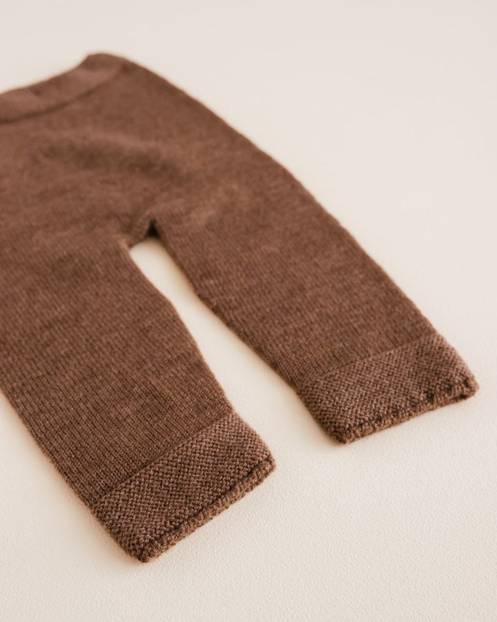 Hvid - Pantalon en mérinos Guido - Moka