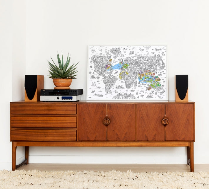 Omy montreal quebec canada affiche géante a colorier giant poster Atlas coloriage dessin enfants kids drawing coloring