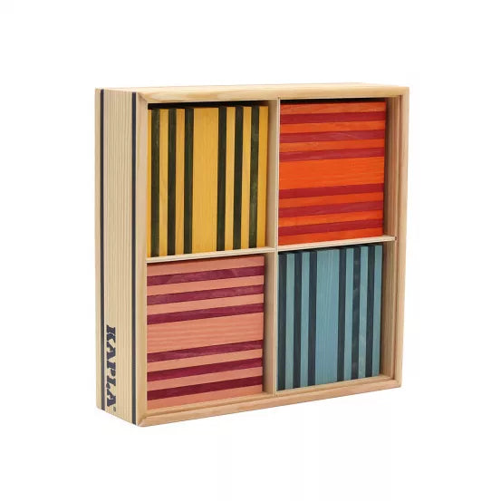 Coffret de planchettes en bois multicouleur