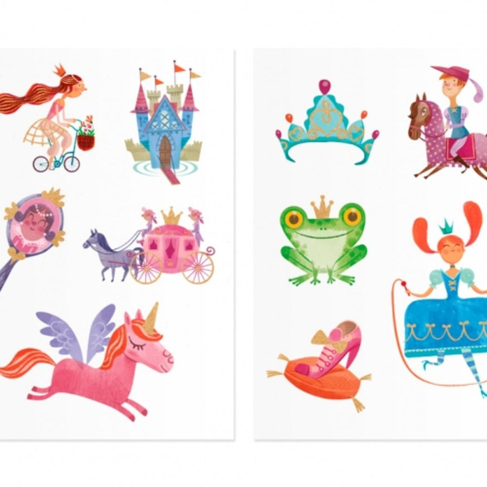 Londji montreal quebec canada temporary tattoos princess princesse L0718 tatouages temporaires kids enfants