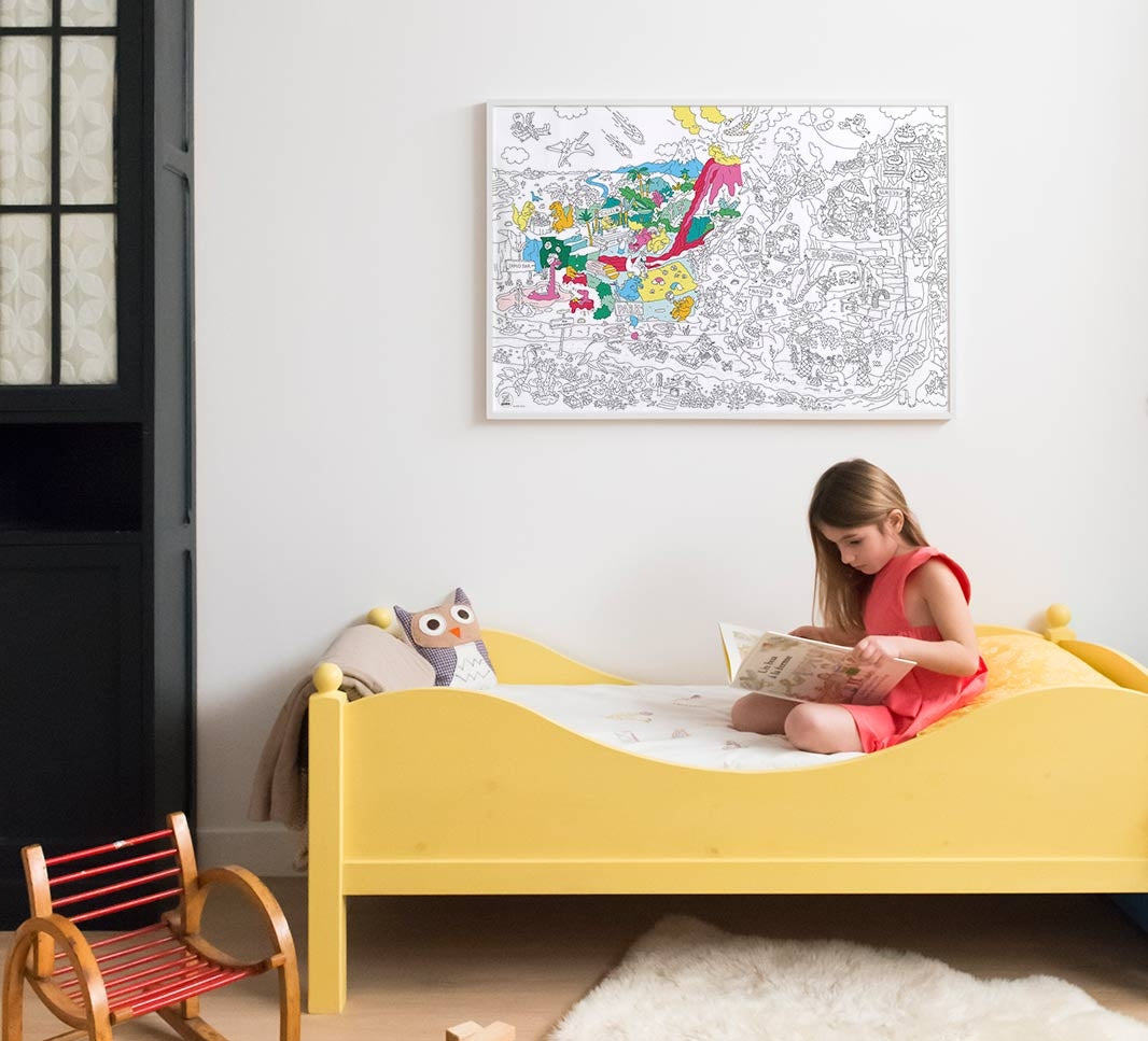 Omy Montreal Canada affiche géante à colorier dino dinos giant coloring poster