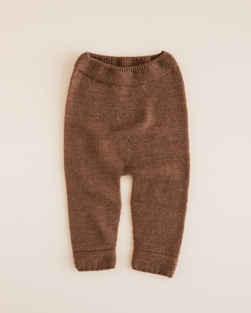 Hvid - Pantalon en mérinos Guido - Moka