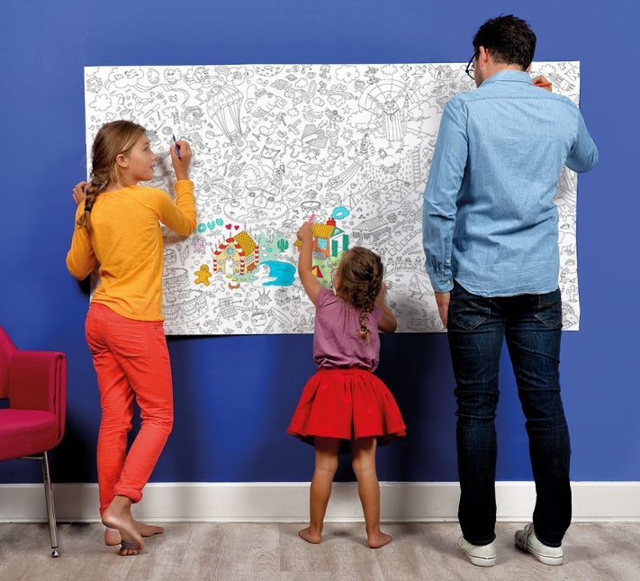 Omy montreal quebec canada affiche XXL à colorier fantastic  poster coloriage dessin enfants kids drawing coloring