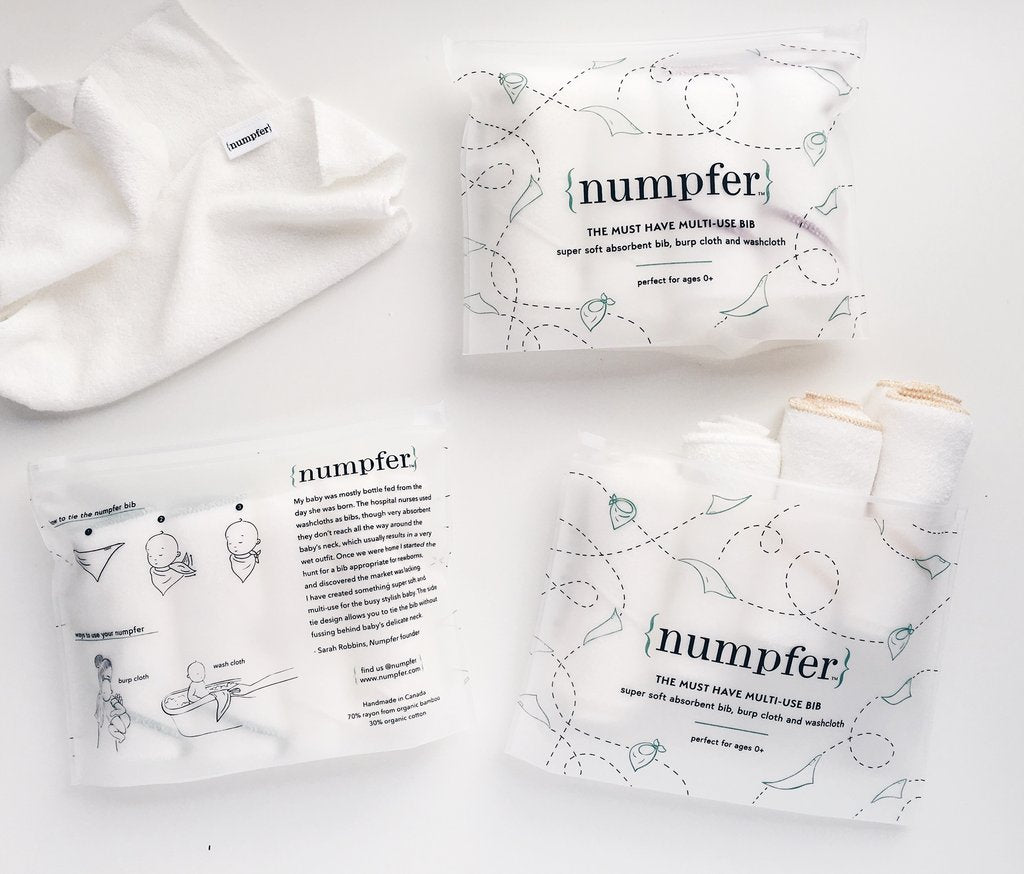 Numpfer essential essentiel montreal quebec canada get me a numpfer essential multi-use bibs bib bundle bavoir essentiel multi-usage paquet de 4 bébé baby washcloth débarbouillette