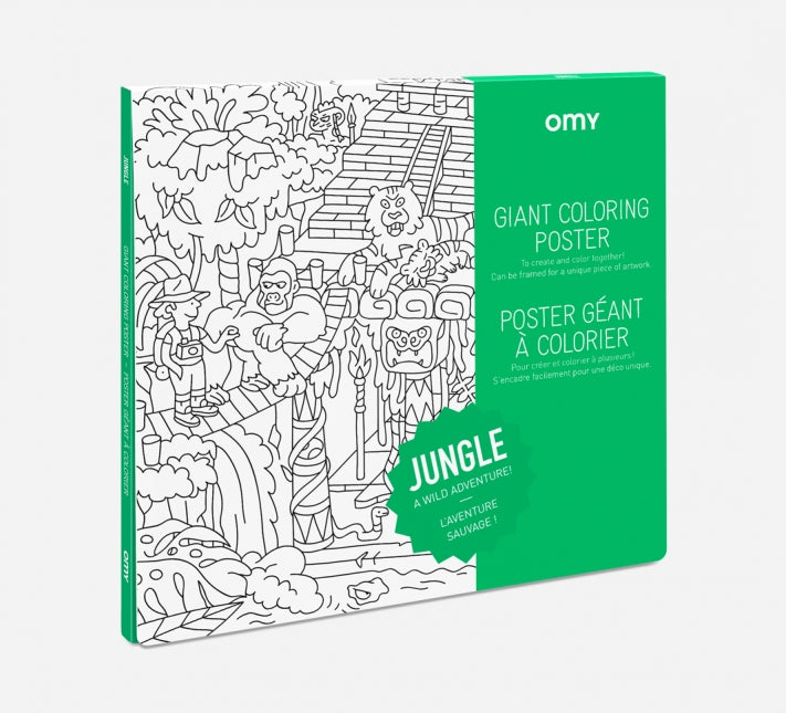 Omy Montreal Canada affiche géante à colorier jungle giant coloring poster