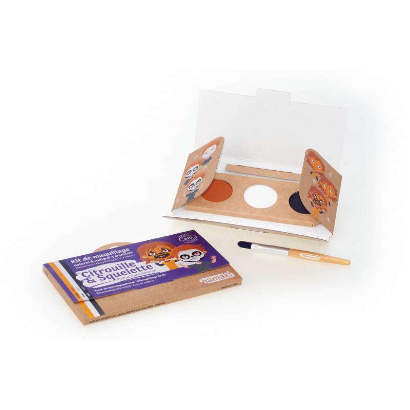 Organic Make-Up - 3 Colors Pumpkin and Skeleton