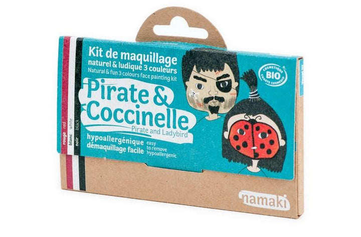 Pirate et Coccinelle namaki montréal québec canada montreal quebec maquillage cosmétiques cosmétique make-up dress-up déguisement enfants kids biologique organic natural naturel