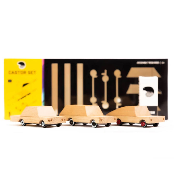 Candylab - Set d'assemblage de voitures en bois