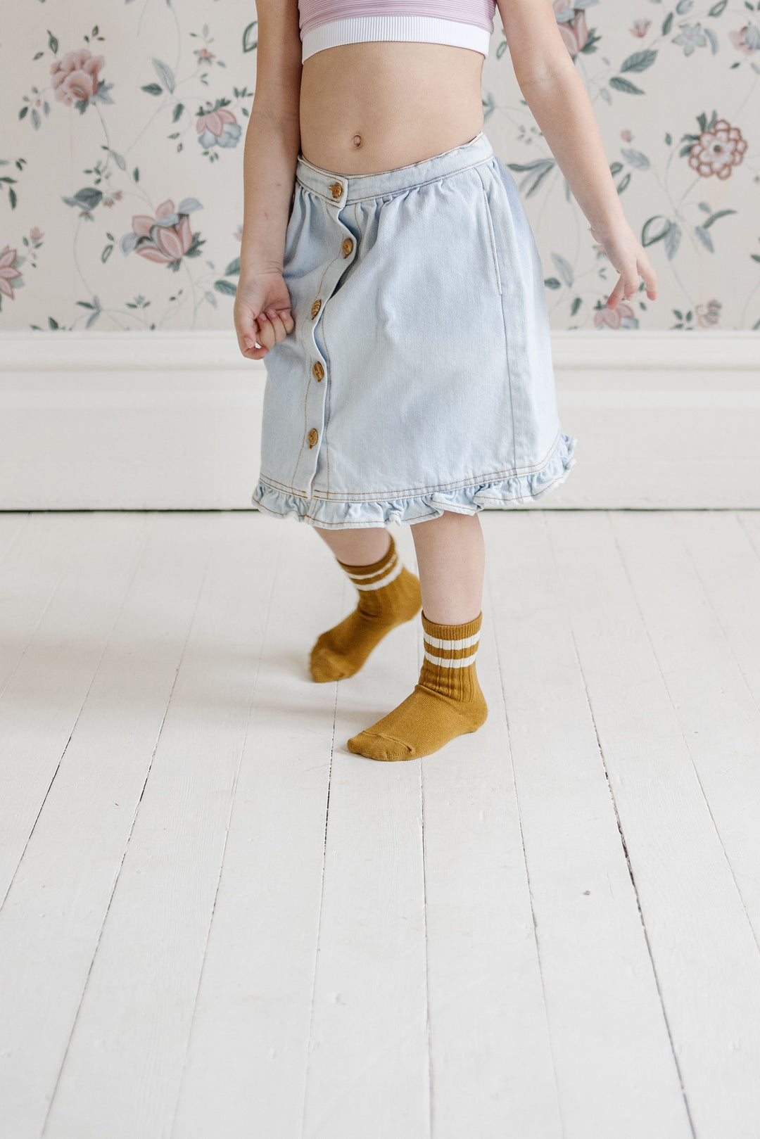 Midi Skirt - Light Wash Denim
