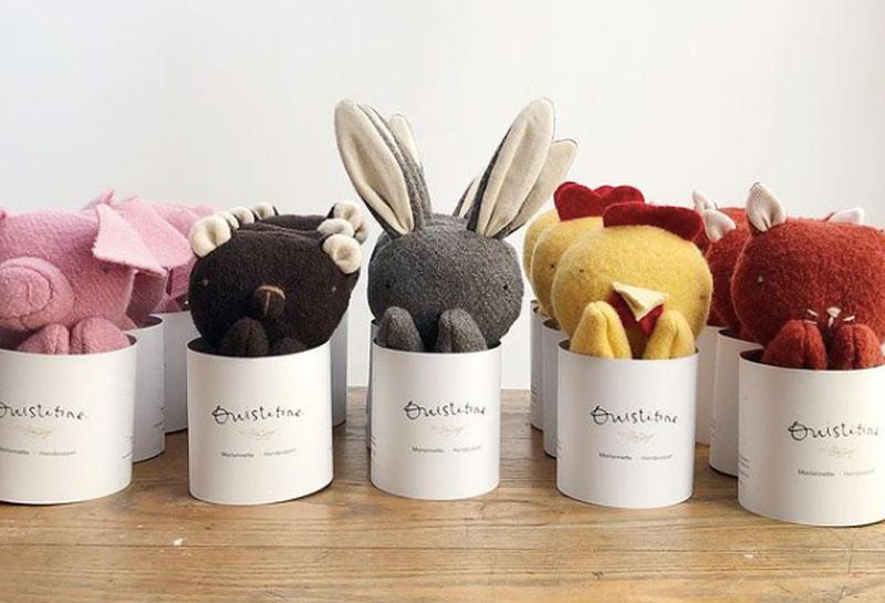 Hand Puppet - Bear / White