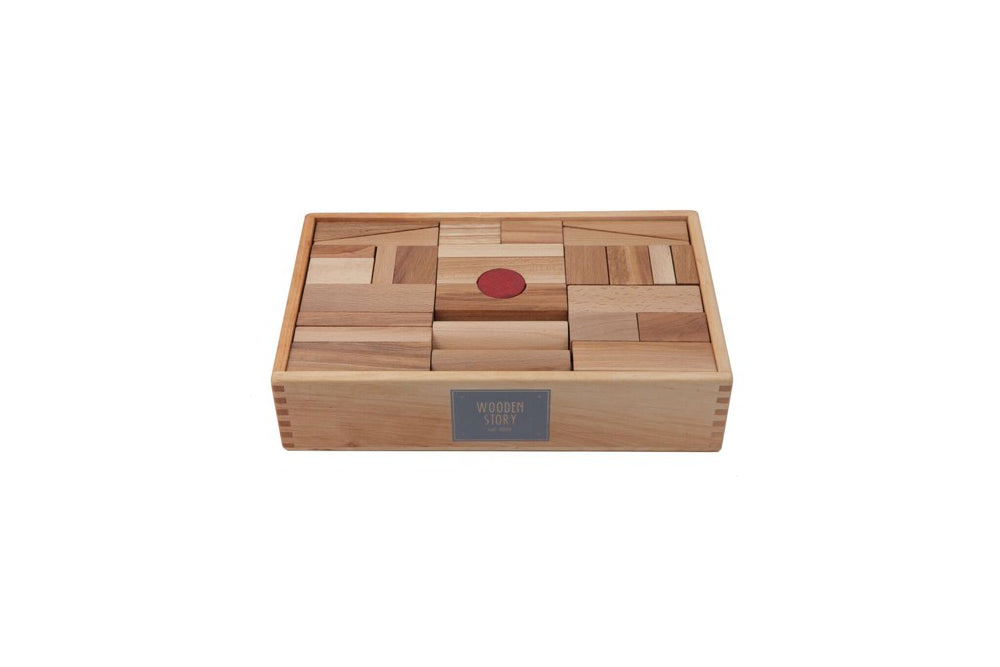 Wooden Story Montreal Canada ensemble de 64 blocs XL de construction naturel building blocs
