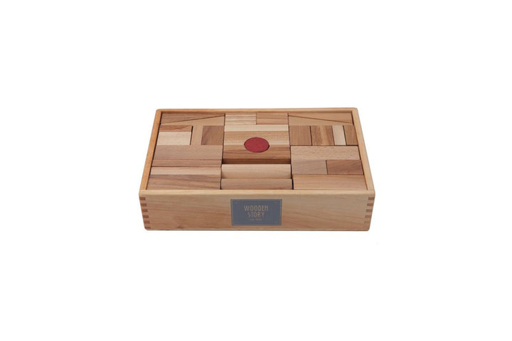 Wooden Story Montreal Canada ensemble de 64 blocs XL de construction naturel building blocs