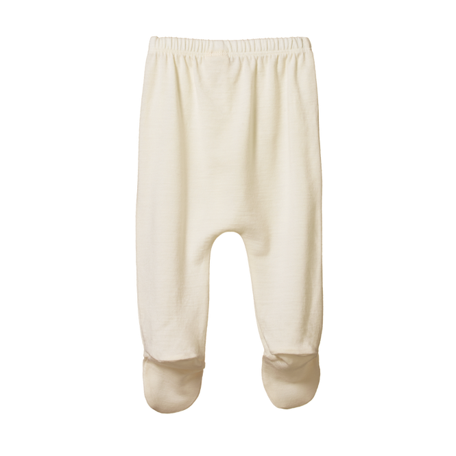 Nature Baby - Pantalon à pattes en mérinos - Naturel