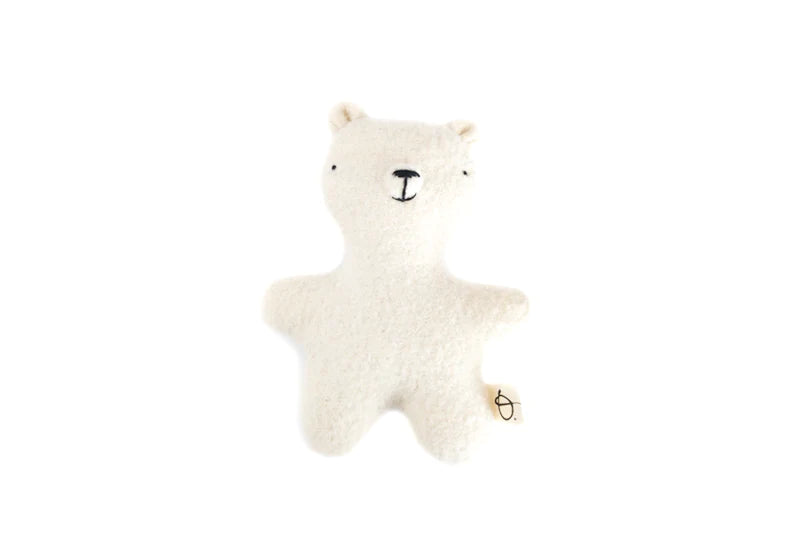 Ouistitine Peluche ourson en laine Blanc