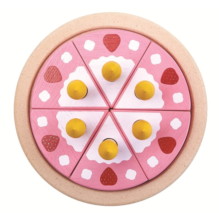 Plan Toys Montreal Quebec Canada birthday cake set ensemble gâteau d'anniversaire wooden toy jouet de bois pretend-play imagination faire semblant pour enfants kids