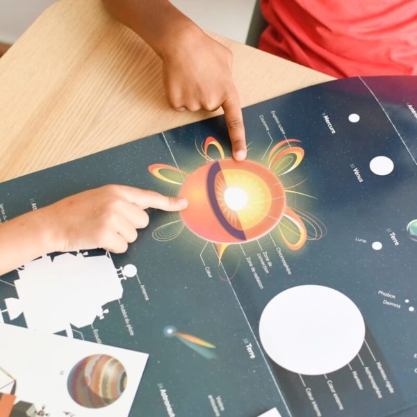 Affiche découverte et autocollants repositionnables - Astronomie