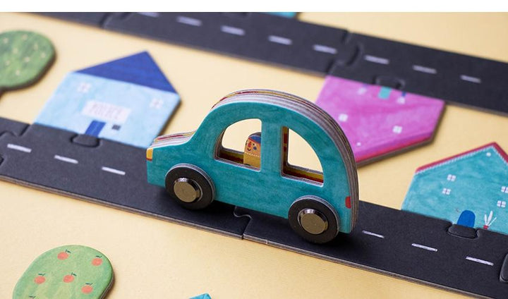 londji game jeux puzzle casse-tête roads routes voitures autos jouet toy