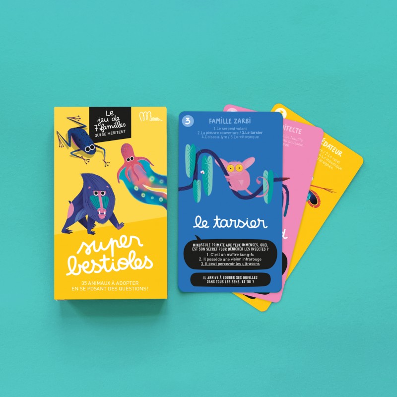 Minus éditions Jeu questionnaire des 7 familles - Super bestioles