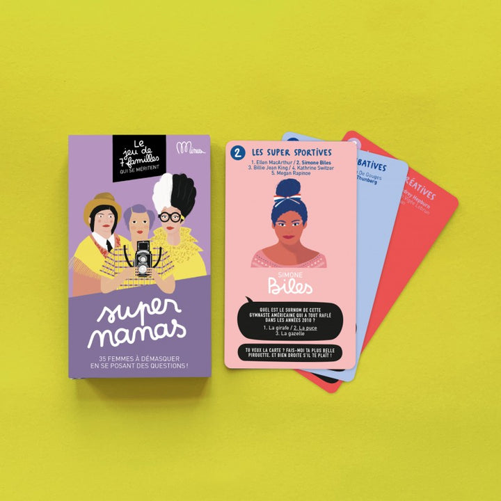 Minus éditions Jeu questionnaire des 7 familles - Super Nanas