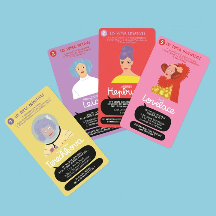 Minus éditions Jeu questionnaire des 7 familles - Super Nanas