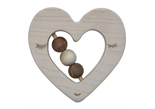 Wooden Story Hochet - Coeur