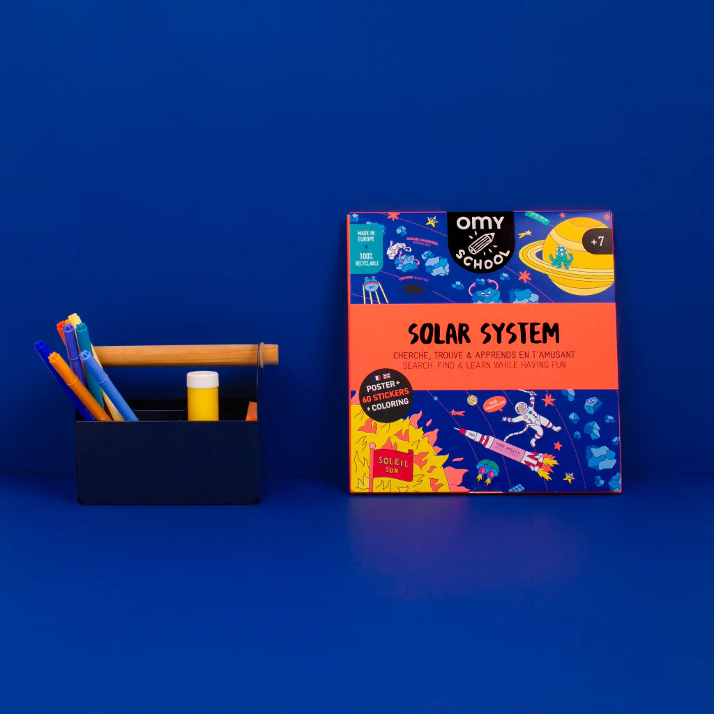 Affiche géante à colorier et décorer avec Autocollants Solar system