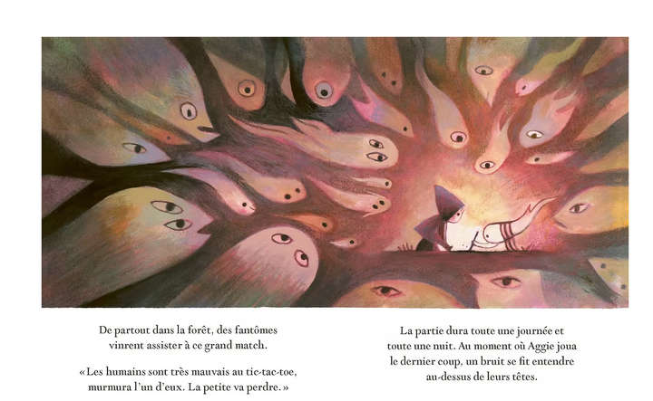 Illustration du Livre jeunesse Aggie et le fantôme de Matthew Forsythe