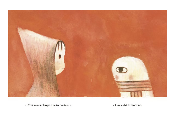 Illustration du Livre jeunesse Aggie et le fantôme de Matthew Forsythe