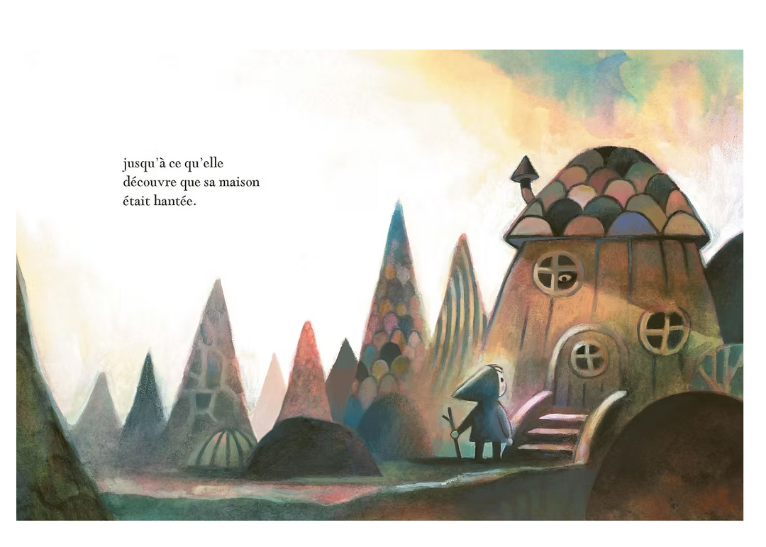 Illustration du Livre jeunesse Aggie et le fantôme de Matthew Forsythe