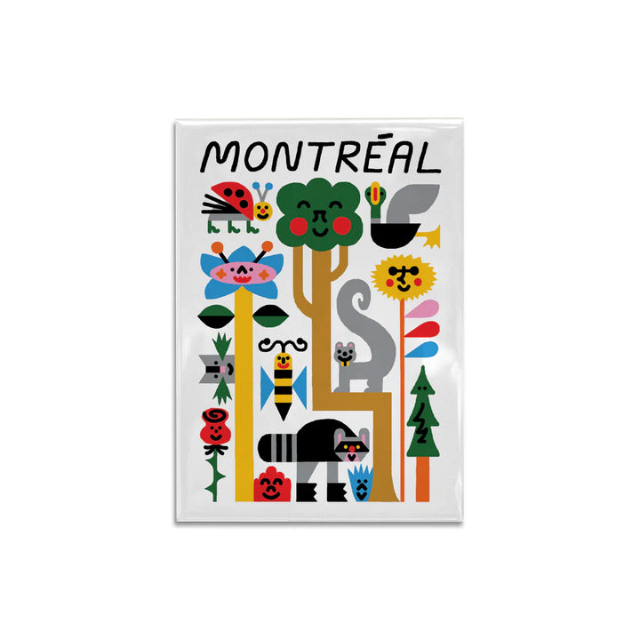 Aimant avec des illustrations de la faune et la flore de Montréal 