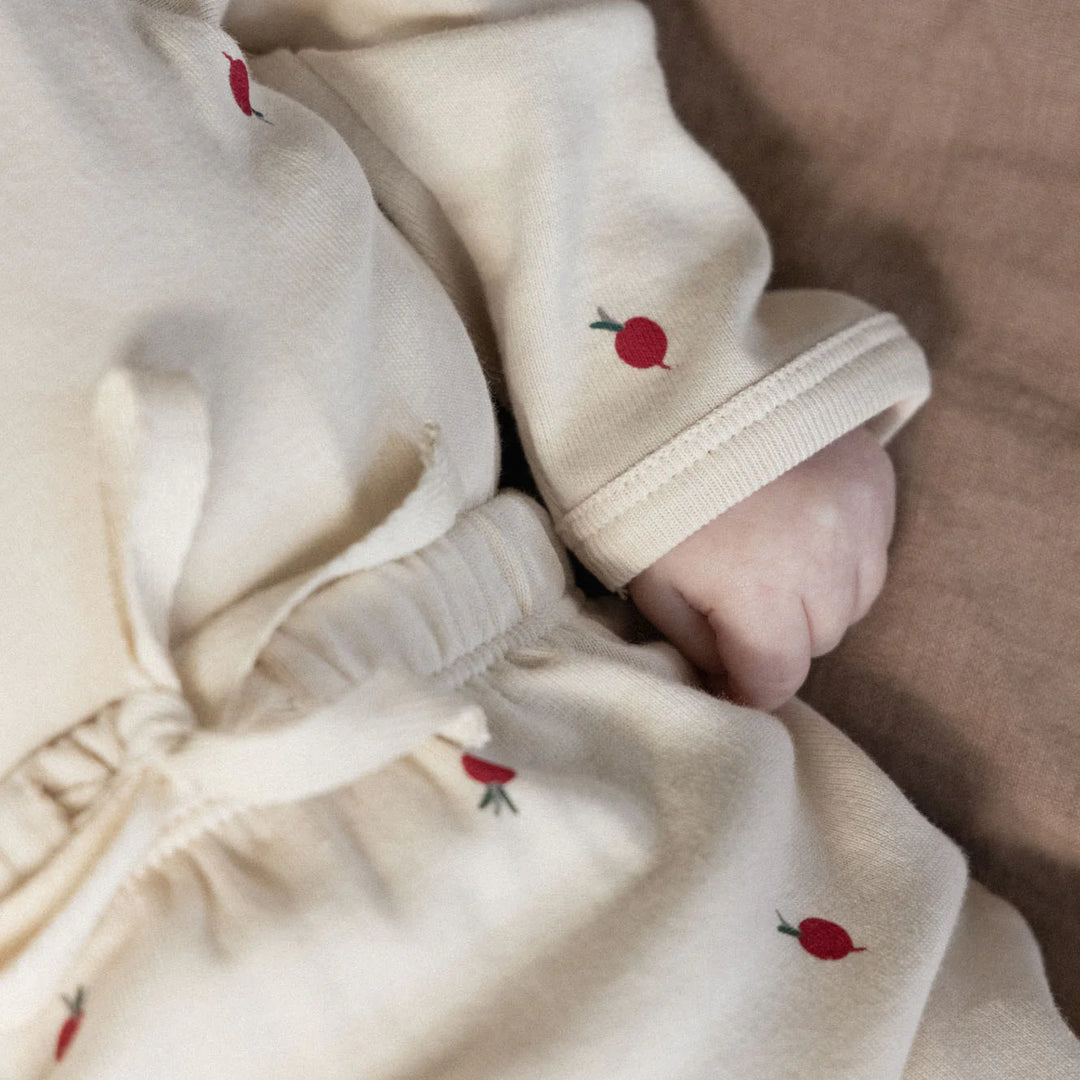 Bébé avec Body Kimono manches longues Nature Baby en coton naturel avec imprimé radis