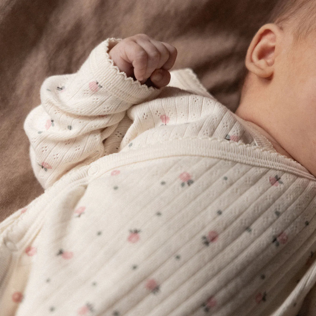 Bébé avec Body Kimono pointelle manches longues