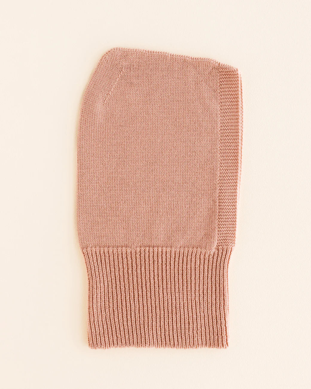 Balaclava tricoté en laine rose