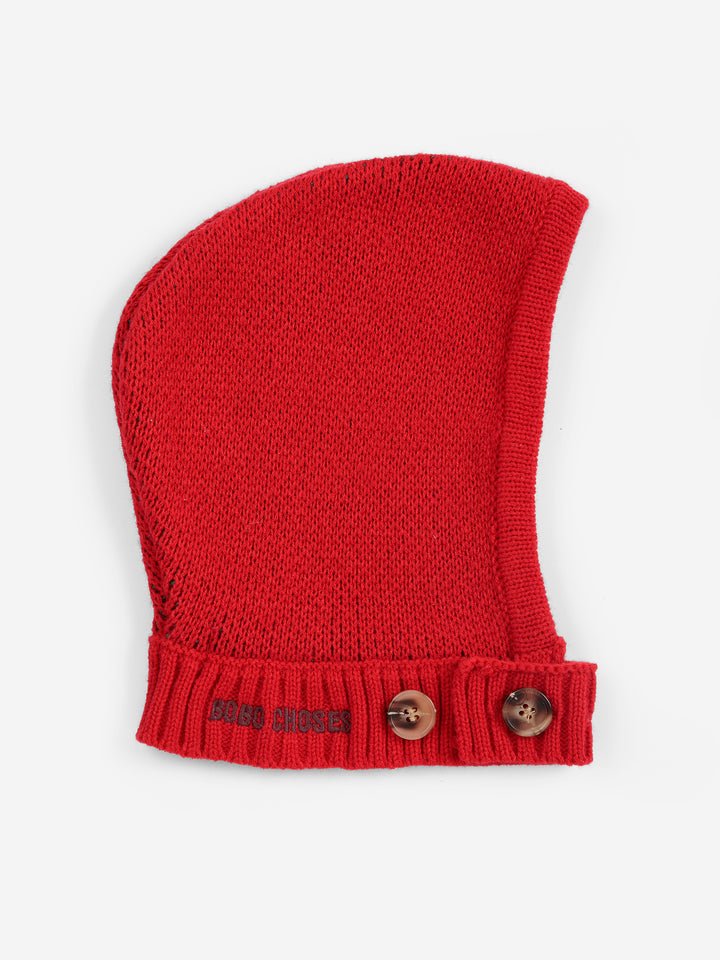  Balaclava Bobo Choses tricotée en acrylique rouge
