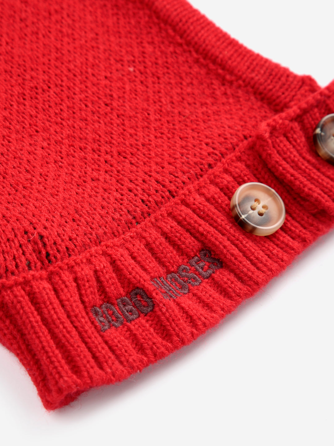 Balaclava Bobo Choses tricotée en acrylique rouge