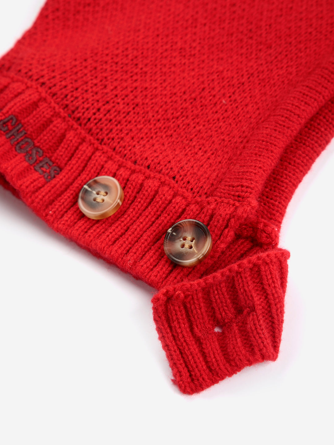 Balaclava Bobo Choses tricotée en acrylique rouge